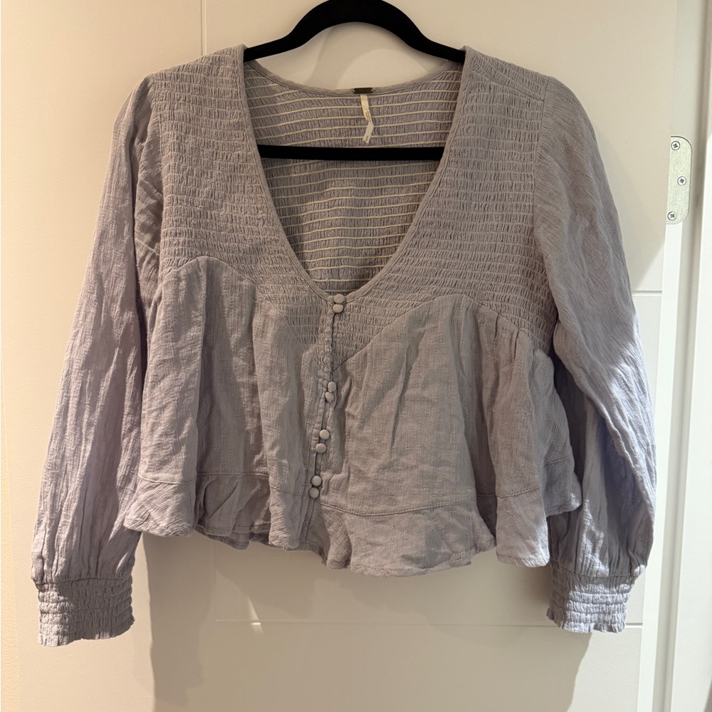 Free People Cropped Blouse